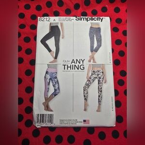New Uncut Simplicity Women's Legging Pattern In 2 Lengths XXS-XXL